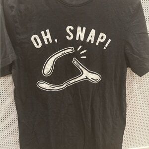 Crazy Dog T-Shirts Black 'Oh, Snap!' Graphic Tee